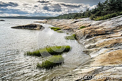 Island on the Saint Lawrence seaway Stock Photo